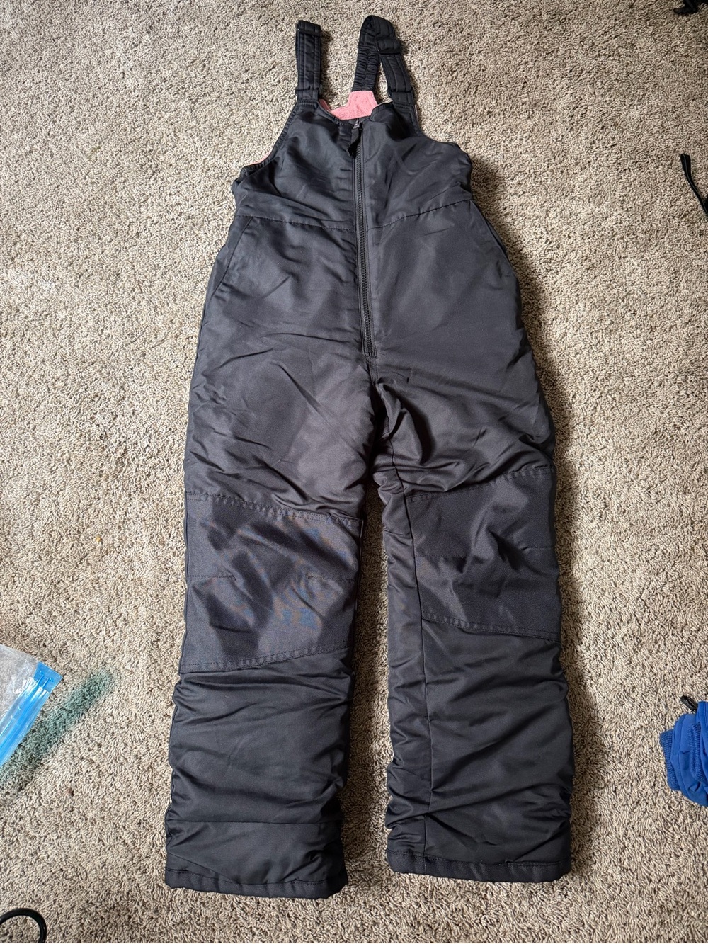 Kids Black Insulated Snow Bib - All in Motion medium 7/8